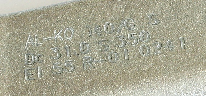 Öntöttvas szem AL-KO 2.8VB 351VB ráfutószerkezetekhez, csúszka átmérője 60mm