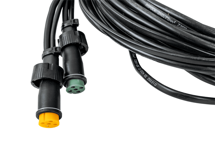 ASPÖCK elektromos szerelés, utánfutó kábelköteg, 7 m, 13/8 tűs csatlakozó, 2x 5 tűs bajonettzár