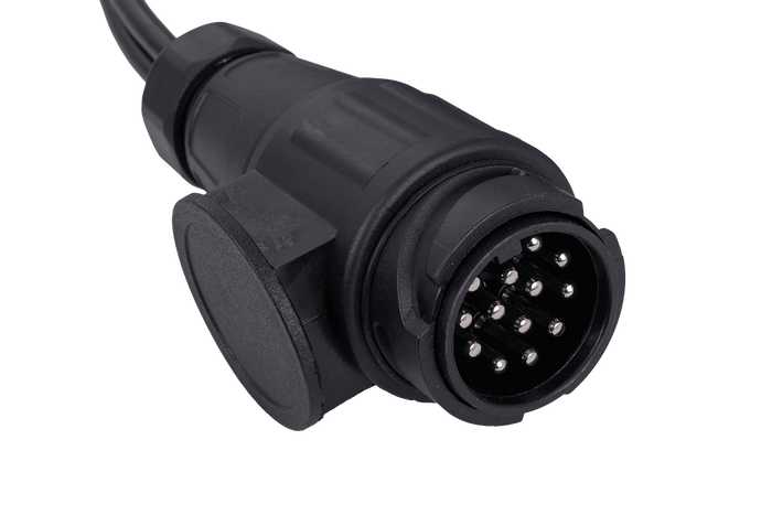 MANTES elektromos szerelés, utánfutó kábelköteg, 7 m, 13 tűs csatlakozó, 6,3-as csatlakozók