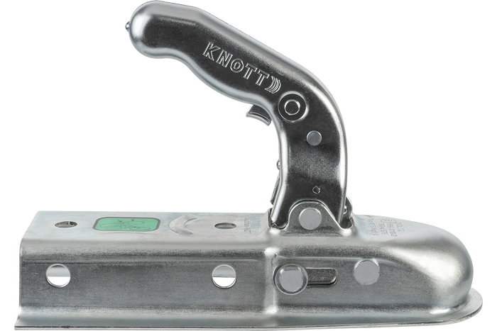 KNOTT K7.5-L gömbfejű vonóhorog 750 kg-os pótkocsihoz, 60 mm-es négyzet alakú vonórúddal