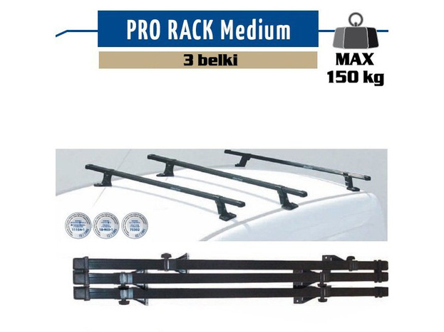 Mont Blanc Pro Rack 312 tetőcsomagtartó Opel Vivaro II 2015- Renault Trafic III 2015-