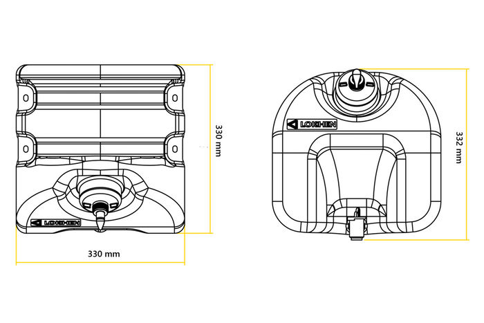 LOKHEN 18 literes víztartály buszpótkocsihoz szappanadagolóval
