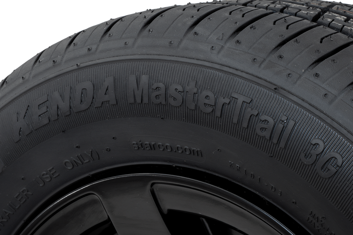 Erősített pótkocsi kerék KENDA GUMIABRONCS 195/55 R10C 98/96N ALUMÍNIUM FELNI STARCO fekete 6Jx10"H2 5x112 ET:-4