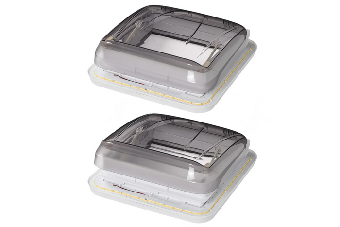 ProPlus 610905V01 lakókocsi tetőablak tetőszellőző LED világítással 400x400mm