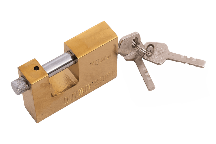 70 mm-es HERMON sárgaréz lakat, fülátmérő 10 mm