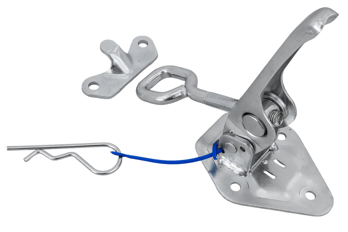 Oldalsó vonóhorog STEELPRESS ZB-15A+Z-15 rögzítővel, a pótkocsi oldalának teljes excentrikus lezárása