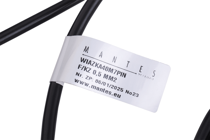 MANTES elektromos szerelési kábelköteg 4m-es 7 tűs dugóval, 6,3-as csatlakozókkal