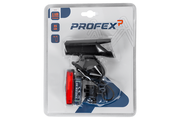 PROFEX 92618 Super Vision elemes kerékpárlámpa szett (elöl és hátul)