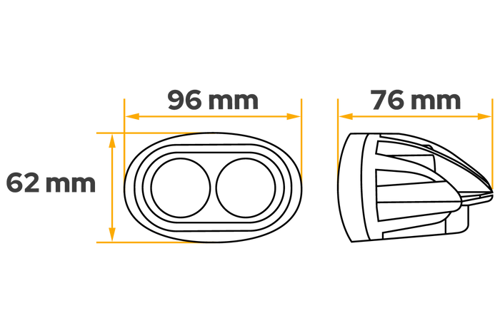 TT Technology TT.13111S 2xLED 800lm permetezős fényszóró