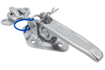 Oldalsó vonóhorog STEELPRESS ZB-15A+Z-15 rögzítővel, a pótkocsi oldalának teljes excentrikus lezárása
