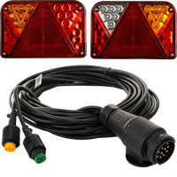 DOBPLAST DPT35 LED hátsó lámpák + MANTES 7m 13 tűs kábelköteg