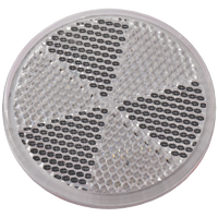 Kerek, öntapadós reflektor FEHÉR DOBPLAST 60 mm-es fényvisszaverő lámpa