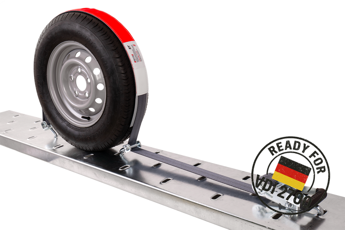 HEFFA CARLINE 130 vontató szállítószalag, kerékrögzítő heveder, 2,8 m/50 mm/5 t VDI 2700