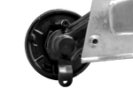 KNOTT VGB15MV fékezett tengely pótkocsihoz/szállítóhoz 1550kg 1616mm 2110mm 5x112