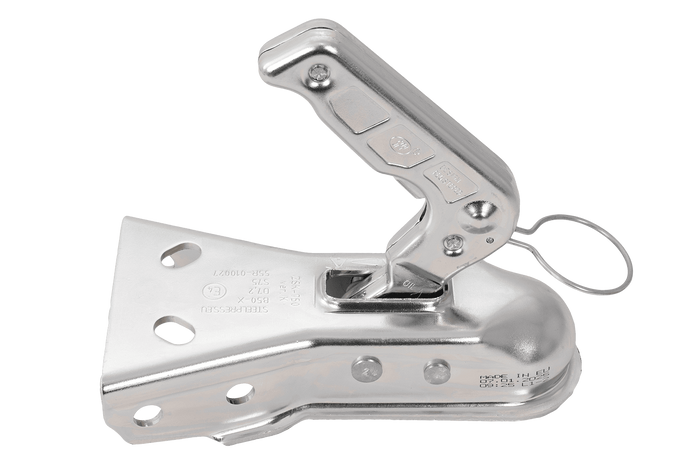 STEELPRESS ZSK-0750K gömbfejes vonóhorog 750 kg-os pótkocsihoz V-típusú vonórúddal