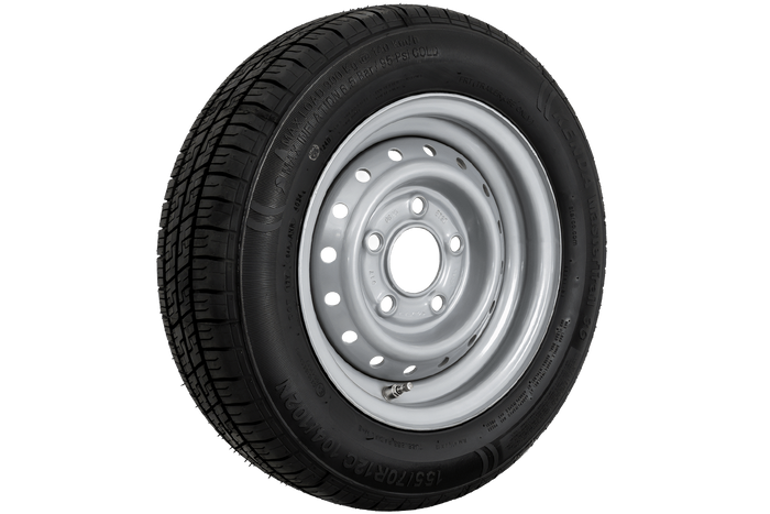 Megerősített pótkocsi kerék KENDA GUMIABRONCS 155/70 R12C 104/102N KENDA FELNI 4.5Jx12"H2 5x112 ET:20