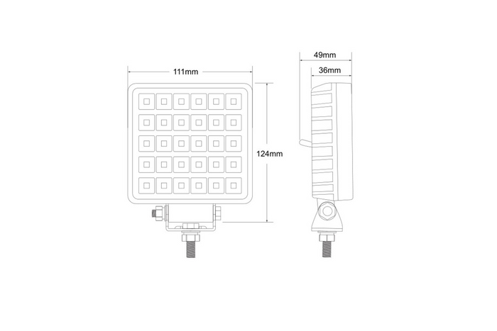 LED munkalámpa fényszóró TruckLED L0156 30xLED 3875lm kapcsolóval