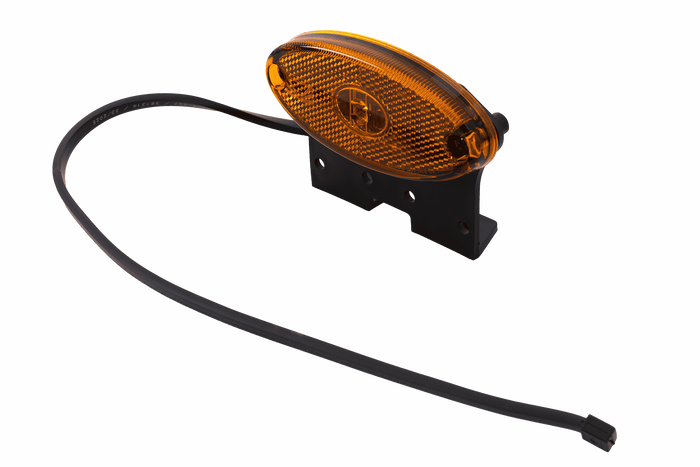 ASPÖCK FLATPOINT II LED-es helyzetjelző lámpa, narancssárga, univerzális, tartóval