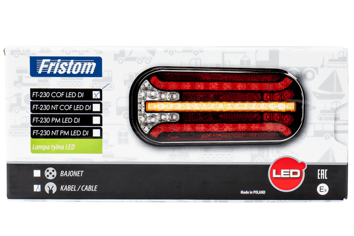 FRISTOM FT-230 LED hátsó lámpa 6 funkciós univerzális