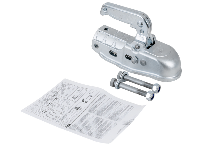 STEELPRESS BC-3000C-00-00+Z2 gömbfejes vonóhorog 3000 kg-os pótkocsihoz, 35-50 mm-es csővonórúddal, öntöttvas