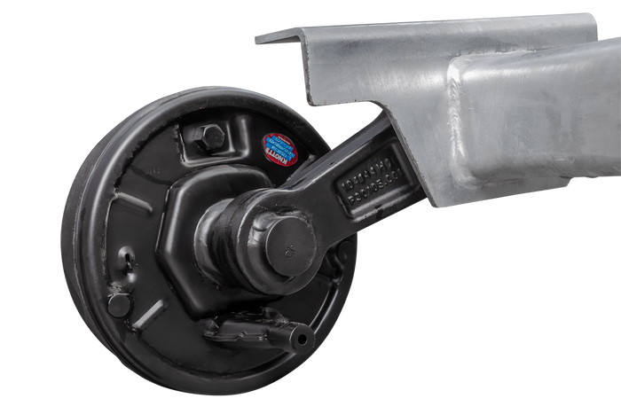 KNOTT VGB13 fékezett tengely pótkocsihoz/szállítóhoz 1350kg 1200mm 1570mm 5x112