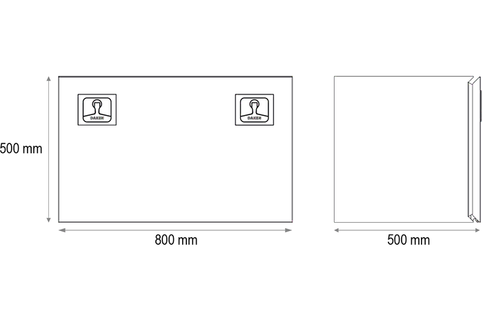 DAKEN 8Z2340 Z23 szerszámosláda 800x500x500mm 180l