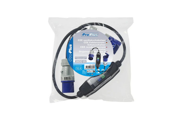 ProPlus 373589 CEE adapterkábel differenciálkapcsolóval 120 cm