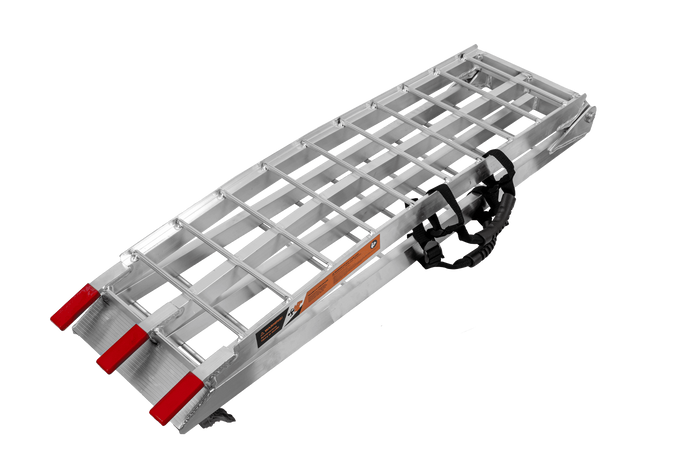 UNITRAILER ALR002 összecsukható rámpa alumínium pótkocsihoz 221cm 340kg hevederrel