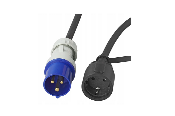 CEE dugóval és Schuko aljzattal ellátott adapter 16A 230V védőérintkezővel ProPlus 373530 40cm kábellel