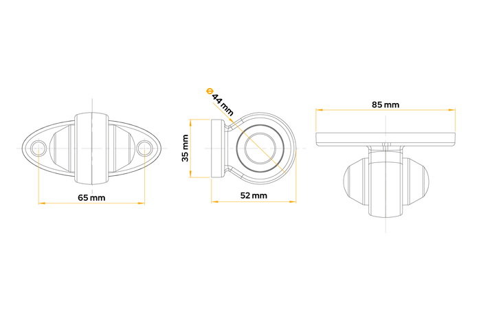 HORPOL LD 465 LED-es jelzőlámpa univerzális
