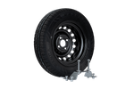Pótkerék utánfutóhoz konzollal GUMIABRONCS WANDA 155/70 R13 79N FELNI PÓTKOCSIPŐ 4Jx13"H2 4x100 ET:30