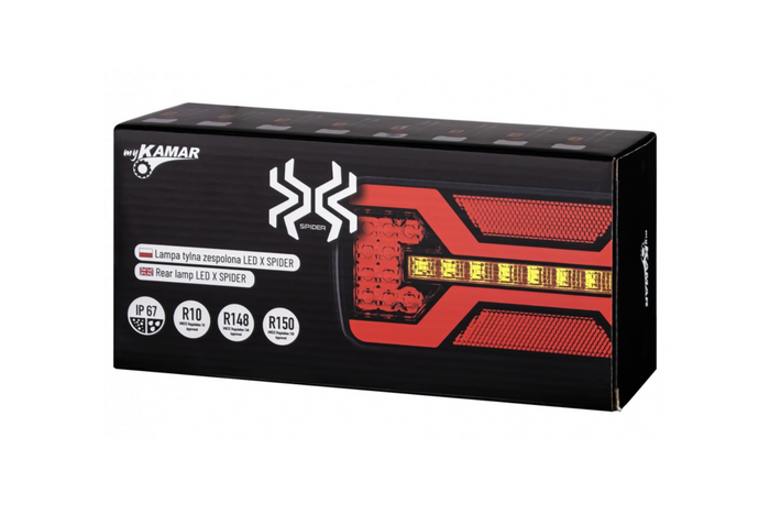 KAMAR X-SPIDER L2424 LED hátsó lámpa 5 funkciós univerzális