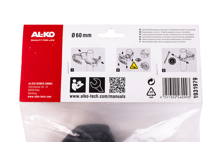 AL-KO irányítókar 60 mm átmérőjű támasztókerékhez