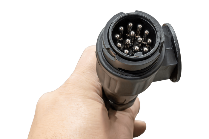 MANTES elektromos szerelési kábelköteg pótkocsihoz 5 m 13 tűs bajonettzáras csatlakozó 2x 5 tűs