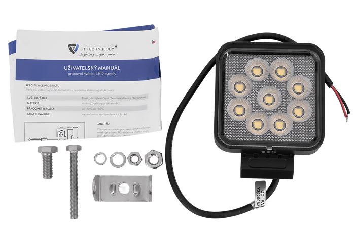 LED munkalámpa reflektor TT TECHNOLOGY TT.13336 36xLED 2880lm négyzet alakú
