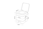 ProPlus 370415CR hordozható kemping WC, szürke, 10 liter/10 liter