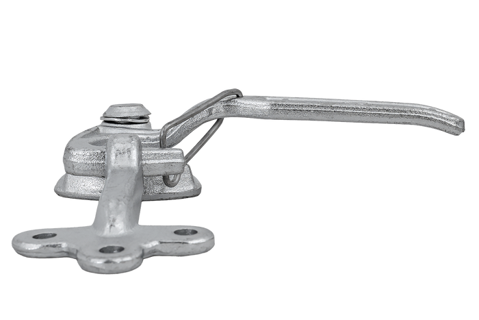 Bal oldali vonóhorog WINTERHOFF WV 20-L + WVG 20-A rögzítőelemekkel, teljes pótkocsi oldalsó zárral