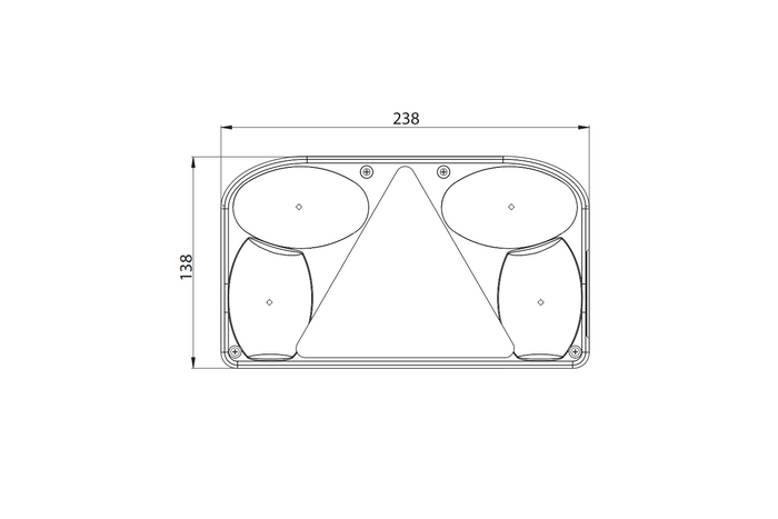 Hátsó lámpaburkolat FRISTOM FT-088 KPCOF jobb oldali