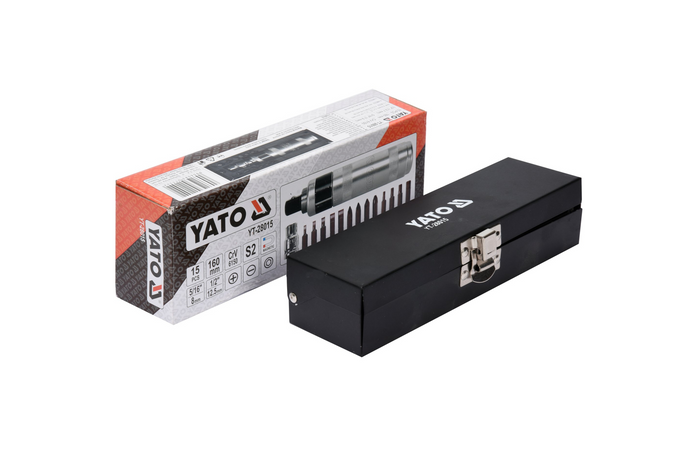 Ütvecsavarhúzó készlet mágneses hegyekkel YATO YT-28015 15 részes.