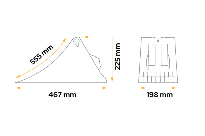 E53 kerékfék LOKHEN rögzítőkonzollal, magasság: 225 mm