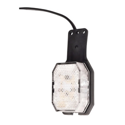 ASPÖCK FLEXIPOINT LED bal oldali helyzetjelző lámpa tartóval fehér/piros