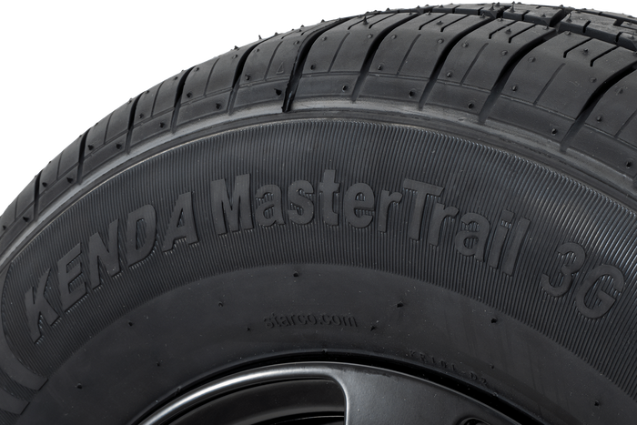 Erősített pótkocsi kerék KENDA GUMIABRONCS 185/80 R14C 104/102N ALUMÍNIUM FELNI STARCO fekete 5.5Jx14"H2 5x112 ET:30