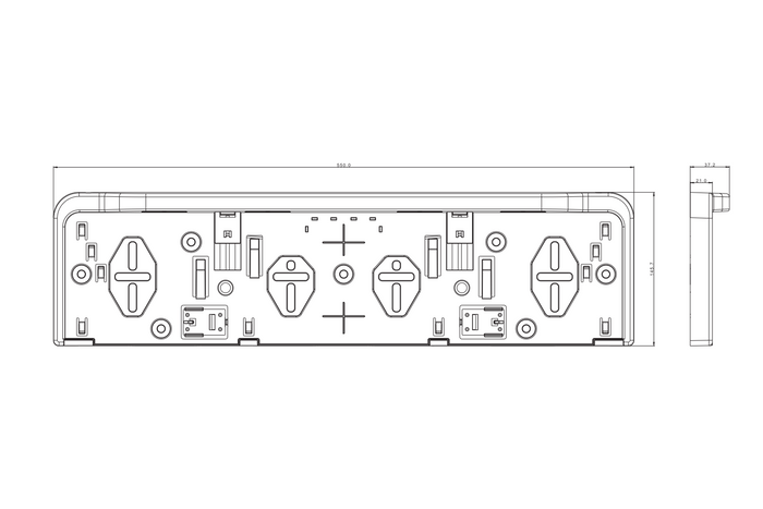 Rendszámtábla keret LED világítással FRISTOM FT-264 LED M15