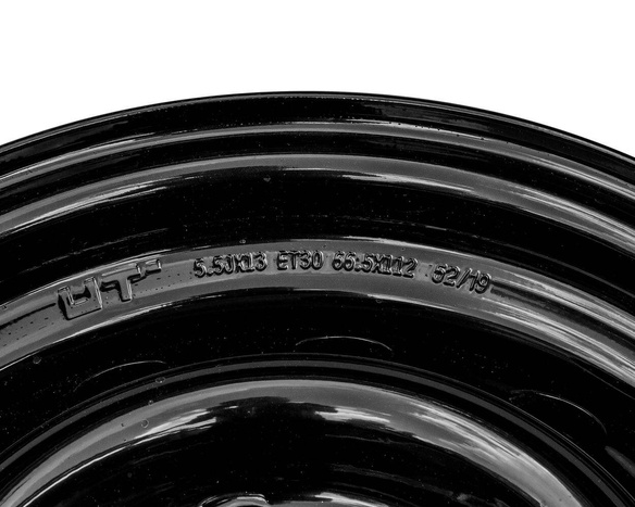 Acélfelni UNITRAILER utánfutóhoz, fekete, 5.5Jx13"H2, 5x112 ET:30