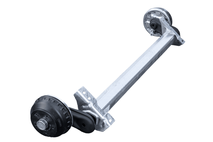 AL-KO COMPACT fékező tengely pótkocsihoz/szállítóhoz 1350kg 1100mm 1550mm 5x112