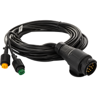 MANTES elektromos szerelés, utánfutó kábelköteg, 7 m, 13 tűs csatlakozó, 2x 5 tűs bajonettzár