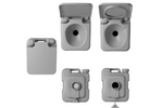 ProPlus 370415CR hordozható kemping WC, szürke, 10 liter/10 liter