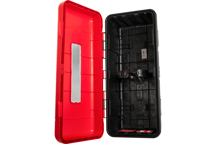 Tűzoltó készülék láda 6/9kg DAKEN 82130 REGON 715x335x240mm piros