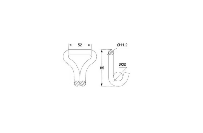 Kampó UNITRAILER 50 mm-es 5T szállítószalagokhoz