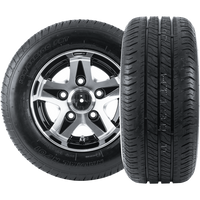 Két megerősített kerék szett LINGLONG GUMIABRONCS 195/55 R10C 98/96N ALU FELNI UNITRAILER 6Jx10" 5x112 ET:-4 utánfutóhoz